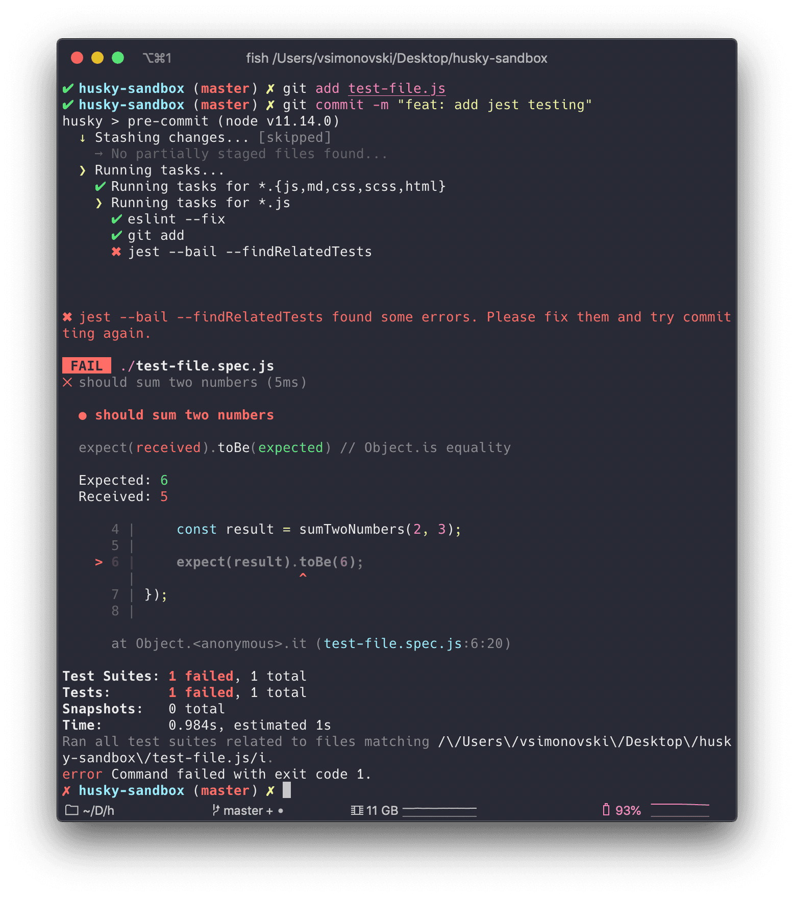 jest throws an error